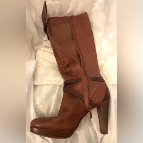 Cole Haan Brown Equestrian Heeled Boots - Picture 7 of 8